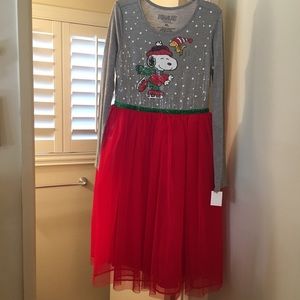 Girls Peanuts Holiday Dress